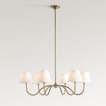 Load image into Gallery viewer, Luvora 6 Light Pleated Chandelier – Modern Brass Elegance For Dining
