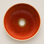 Load image into Gallery viewer, Interior glaze and central opening of the ceramic pendant shade