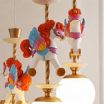 Bild in Gallery-Viewer laden, Close up of painted horse ornament and brass fixture detail