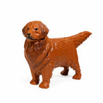 Cargar imagen en el visor de la Galería, Warm brown wood-tone golden retriever desk ornament full view