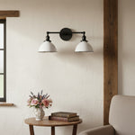 Load image into Gallery viewer, Conique Metal Vintage Dual Shade Wall Sconce – Farmhouse Style Lighting for Bathroom & Hallway