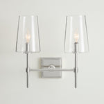 Load image into Gallery viewer, Derlina Clear Glass Sconce - Elegant Single To Triple Vanity Sconce
