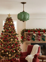 Load image into Gallery viewer, Eloise Scallop Vintage Milk Glass Semi-Flush Mount Pendant Light