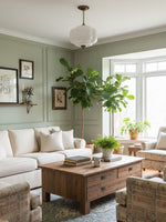 Load image into Gallery viewer, Vintage Milk Glass Semi Flush Mount Eloise Pendant Light