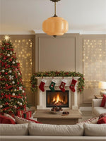 Load image into Gallery viewer, Eloise Scallop Vintage Milk Glass Semi-Flush Mount Pendant Light
