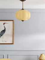 Load image into Gallery viewer, Eloise Scallop Vintage Milk Glass Semi-Flush Mount Pendant Light
