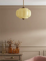 Load image into Gallery viewer, Eloise Scallop Vintage Milk Glass Semi-Flush Mount Pendant Light