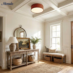 Load image into Gallery viewer, Dumora Drum Flush Mount Ceiling Light - Linen Shade Modern Elegance
