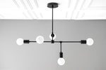Charger l'image dans la visionneuse de galerie, Lustre Mobilux Line 5 lumières - Plafonnier moderne pour salle à manger