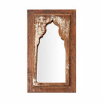 Cargar imagen en el visor de la Galería, Rustic Carved Wood Arch Wall Mirror image 13