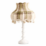 Load image into Gallery viewer, Vintage Check Wool Pom Table Lamp