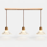 Cargar imagen en el visor de la Galería, Rustic Woven Rope Glass Pendant Light Collection