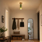 Load image into Gallery viewer, W-3433 natural jade flush mount ceiling light image 6