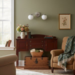 Load image into Gallery viewer, Glorica Glass Modern Wall Sconce – Contemporary 2-Globe Indoor Accent Lamp for Hallway