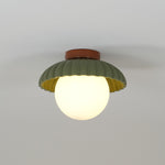 Load image into Gallery viewer, Stylish Alien Cream Style Ceiling Light in Beige Metal and Glass