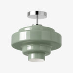 Charger l'image dans la visionneuse de galerie, Koloro Glass Ceiling Light — Layered Rounded Design Lampshade for Hallway or Cloakroom