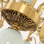 Charger l'image dans la visionneuse de galerie, Lustre Branche Série Altoris avec Abat-jours en Tissu – Lustre en Laiton et Céramique pour Salon