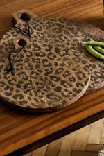 Load image into Gallery viewer, Leopard Solid Sapele Wood Board - Functional Dining Accessory for Kitchen