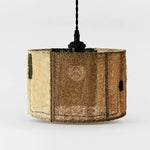 Bild in Gallery-Viewer laden, Natural Loofah Woven Pendant Lamp Wabi Sabi Patchwork Hanging Light