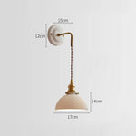 Cargar imagen en el visor de la Galería, Aplique de pared Curvona con pantalla de cerámica acanalada y brazo curvo: iluminación interior moderna de estilo rústico para dormitorio, sala de estar, pasillo o baño.