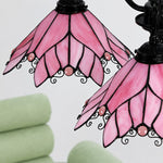 Cargar imagen en el visor de la Galería, Four-Light Stained Glass Chandelier