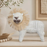 Cargar imagen en el visor de la Galería, Resin lion ornament displayed with warm neutral home decor
