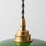 Bild in Gallery-Viewer laden, Close view of brass pendant light holder and twisted cord