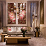 Load image into Gallery viewer, Contemporary Hanging Light - Iron Metal Glass Gold Brown Damp-rated