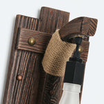 Load image into Gallery viewer, Rustic Wood and Rope Bottle Wall Sconce