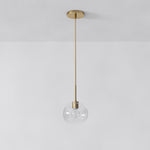 Cargar imagen en el visor de la Galería, Lámpara colgante Selvion con forma de globo de cristal - Estilo contemporáneo de bola de cristal