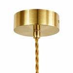Cargar imagen en el visor de la Galería, Brass-tone canopy and twisted adjustable cord detail