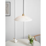 Load image into Gallery viewer, Alabaster Dome Pendant Light
