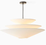 Load image into Gallery viewer, Solivara 3 Tier Linen Pendant Light – Modern White Linen Pendant