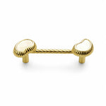 Cargar imagen en el visor de la Galería, French Vintage Cashew Shell Brass Cabinet Knobs and Pulls - image 4