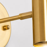 Load image into Gallery viewer, Brushed brass arm connection and cylinder detail