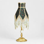 Bild in Gallery-Viewer laden, French vintage beaded fringe table lamp