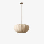 Load image into Gallery viewer, Blossine Linen Scalloped Pendant Light – Rustic to Modern Pendant for Kitchen and Dining Areas