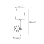 Cargar imagen en el visor de la Galería, Aplique de Pared con Pantalla de Tela Clásica Bryant Estilo Elegante - Iluminación de Mesita de Noche para Dormitorio