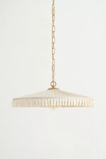 Load image into Gallery viewer, Elumina Elegant Pleated Silk Shade Pendant – Mid-Century Hanging Light for Dining Room