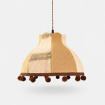 Load image into Gallery viewer, Patchwork Fabric Pom-Pom Pendant Light