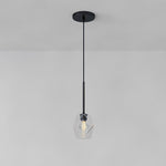 Cargar imagen en el visor de la Galería, Lámpara de techo escultórica de cristal facetado Talvior – Colgante minimalista ajustable para interiores del hogar