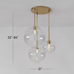 Load image into Gallery viewer, Selvion Minimalist Blown Glass Chandelier — Modern Sculptural Lighting for Dining or Living Spaces