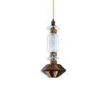 Load image into Gallery viewer, Contemporary Hanging Light - Iron Metal Glass Gold Brown Damp-rated