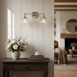 Charger l'image dans la visionneuse de galerie, Applique murale géométrique linéaire Lumio Globe – Luminaire moderne pour salle de bain, idéal pour les zones miroir et lavabo