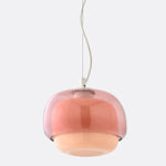 Load image into Gallery viewer, Clinco Modern Coloured Glass Mushroom Pendant Lamp – Stylish Ambient Lighting for Boutique & Residential Spaces
