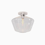 Load image into Gallery viewer, Merin Clean-Line Glass Flushmount Fixture — Contemporary Ceiling Light for Kitchens & Living Rooms