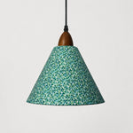 Bild in Gallery-Viewer laden, Medium clover floral cone pendant light front view