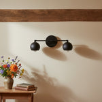 Cargar imagen en el visor de la Galería, Lámpara de tocador decorativa Metio Dome - Lámpara de pared para baño con pantalla orbe clásica