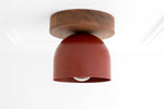 Load image into Gallery viewer, Metio Dome Scandinavian Oak Flush Mount Ceiling Light – Modern Minimalist Design for Living Room & Bedroom
