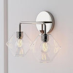 Load image into Gallery viewer, Talvior Faceted Glass Wall Sconce – Modern Style Bathroom or Hallway Accent Light